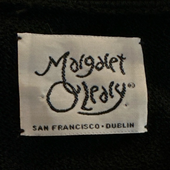 Margaret O’Leary Black Viscose Blend Cardigan Sweater Button Up USA Dry Clean - Picture 9 of 11